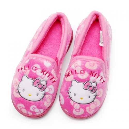 Pantoufles enfants en HELLO KITTY pour hiver - semelle caoutchouc antidérapant Ref 1014907