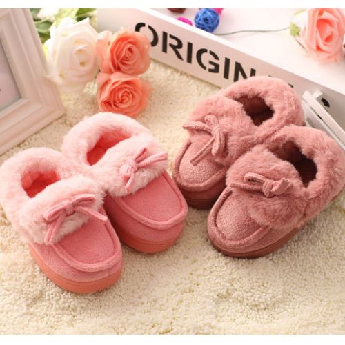 Pantoufles enfants en pour hiver - semelle caoutchouc antidérapant Ref 1016962