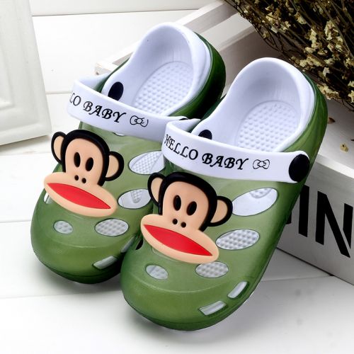Pantoufles enfants en Cuir spatial pour été - semelle plastique Ref 1017215