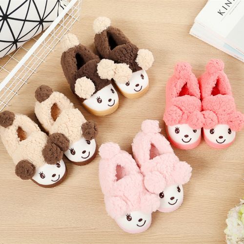 Pantoufles enfants en pour hiver - semelle caoutchouc antidérapant Ref 1017678