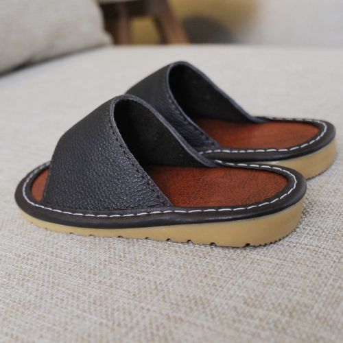 Pantoufles enfants en cuir pour été - Ref 1017912