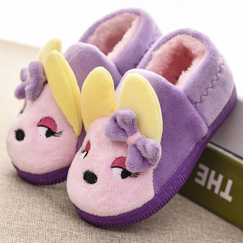 Pantoufles enfants en pour hiver - semelle caoutchouc antidérapant Ref 1018177