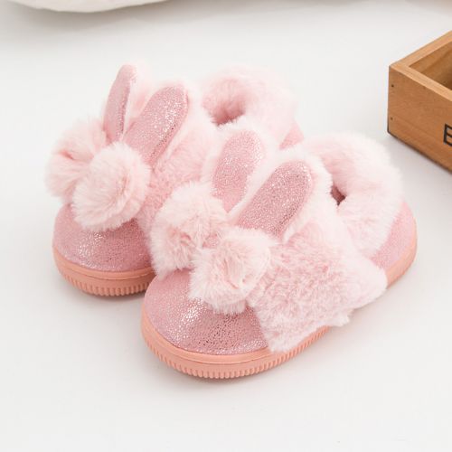 Pantoufles enfants en pour hiver - semelle plastique Ref 1018199