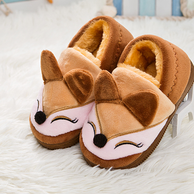 Pantoufles enfants en pour hiver - semelle caoutchouc antidérapant Ref 1018469