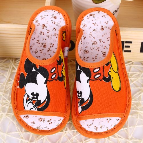 Pantoufles enfants en coton pour été - semelle plastique Ref 1018713