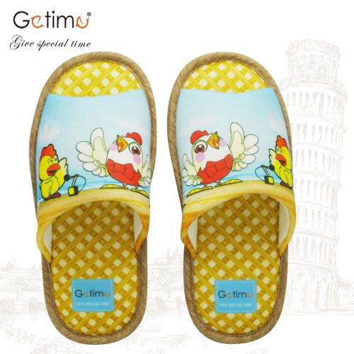 Pantoufles enfants en coton pour printemps - semelle caoutchouc Ref 1024180