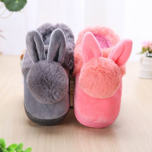 Pantoufles enfants en velours côtelé pour hiver - semelle caoutchouc antidérapant Ref 1024446