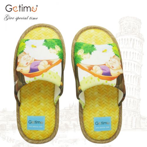 Pantoufles enfants en coton pour printemps - semelle caoutchouc Ref 1024735