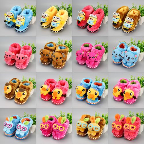 Pantoufles enfants en pour hiver - semelle caoutchouc antidérapant Ref 1025638