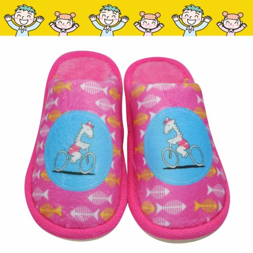 Pantoufles enfants en pour hiver - semelle caoutchouc Ref 1027368