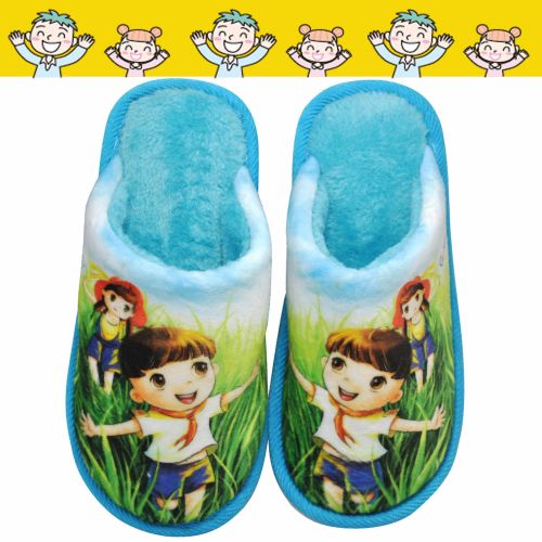 Pantoufles enfants en pour hiver - semelle caoutchouc Ref 1027410