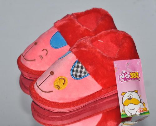 Pantoufles enfants en pour hiver - semelle caoutchouc naturel Ref 1030843