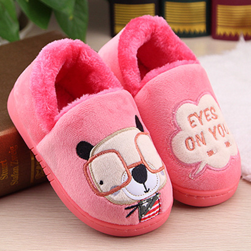 Pantoufles enfants en pour hiver - semelle caoutchouc antidérapant Ref 1031088