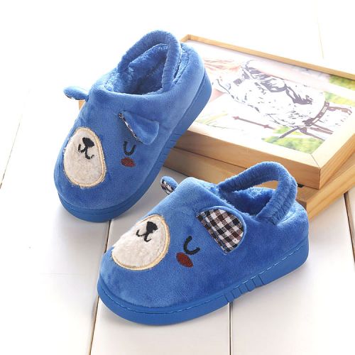 Pantoufles enfants en pour hiver - semelle caoutchouc naturel Ref 1031119