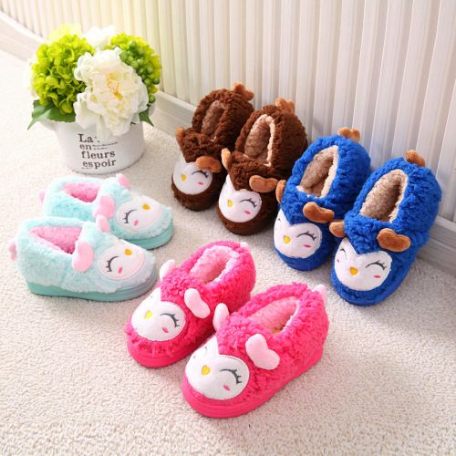 Pantoufles enfants en pour hiver - semelle caoutchouc Ref 1032365