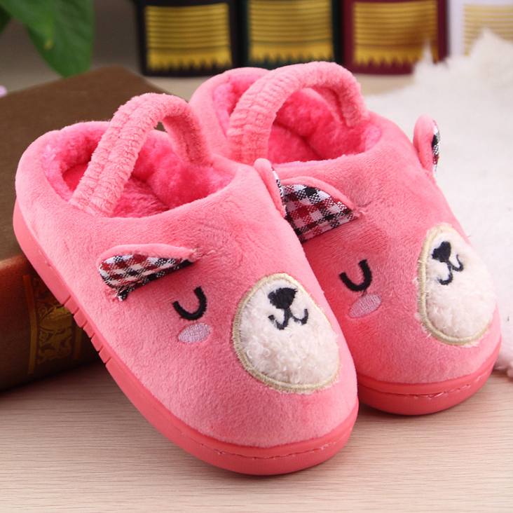 Pantoufles enfants en pour hiver - semelle caoutchouc antidérapant Ref 1032403