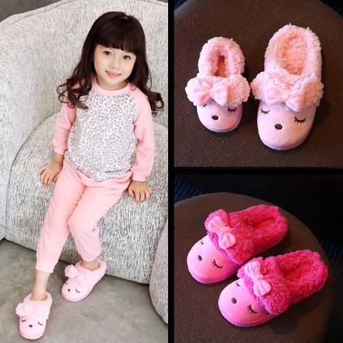 Pantoufles enfants en coton BELLA NEWMAN pour hiver - semelle plastique Ref 1032474