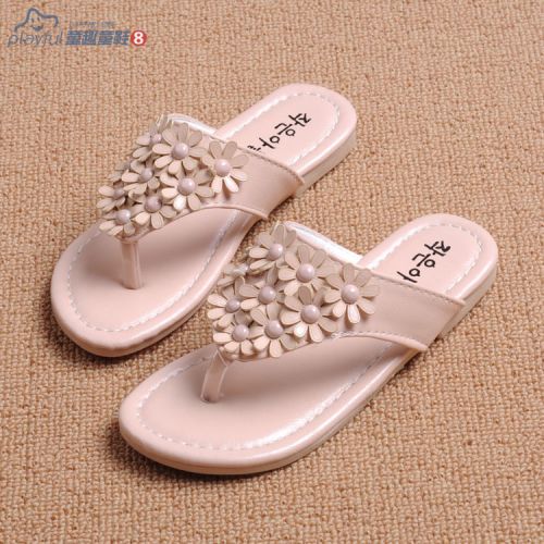 Pantoufles enfants en Cuir spatial pour été - Ref 1032924