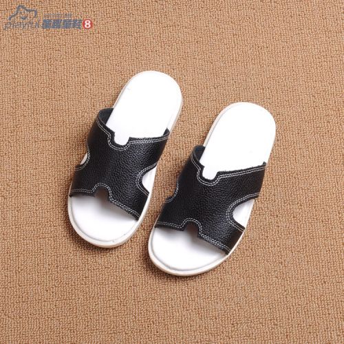 Pantoufles enfants en de vache, Nubuck, pour été - semelle fond composite Ref 1032944