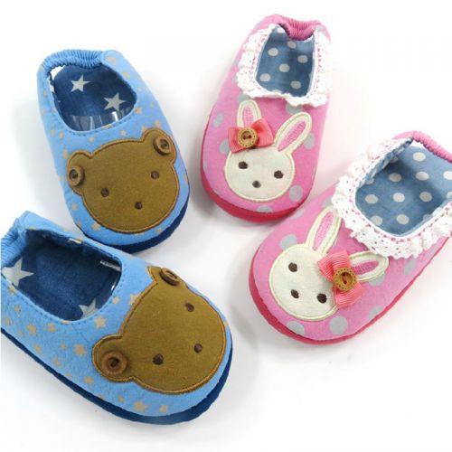 Pantoufles enfants en coton pour Toute saison - semelle caoutchouc Ref 1033535