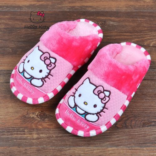 Pantoufles enfants en HELLO KITTY pour hiver - semelle fond composite Ref 1033582