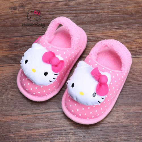 Pantoufles enfants en HELLO KITTY pour hiver - semelle fond composite Ref 1033641