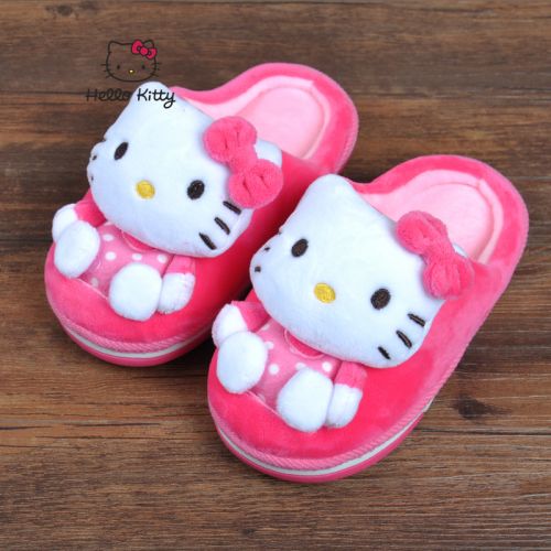 Pantoufles enfants en HELLO KITTY pour hiver - semelle fond composite Ref 1033649