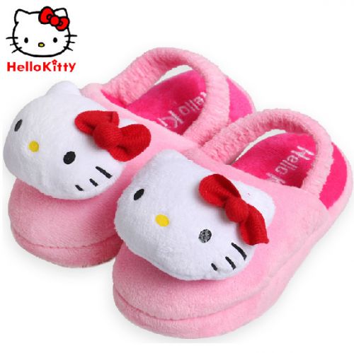 Pantoufles enfants en HELLO KITTY pour hiver - semelle fond composite Ref 1033961