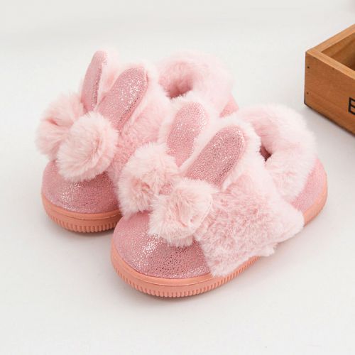 Pantoufles enfants en similicuir pour hiver - semelle plastique Ref 1034038