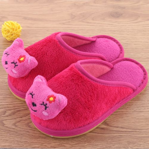 Pantoufles enfants en pour hiver - semelle caoutchouc Ref 1034718