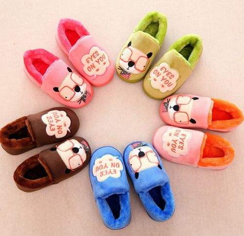 Pantoufles enfants en pour hiver - semelle caoutchouc Ref 1035424