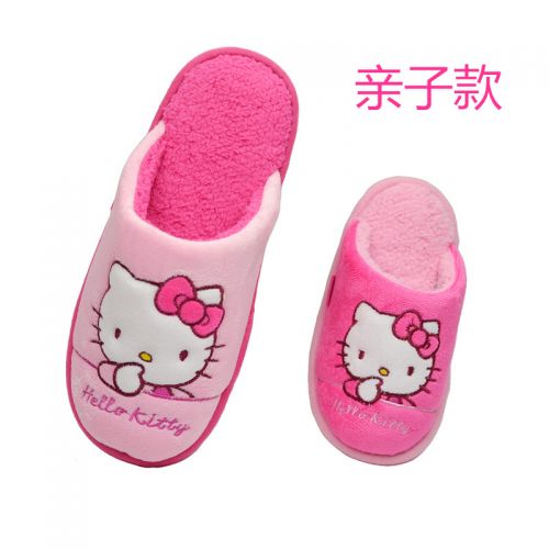 Pantoufles enfants en HELLO KITTY pour hiver - semelle caoutchouc Wear Ref 1036134