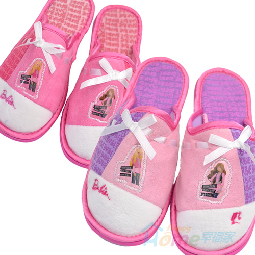 Pantoufles enfants en BARBIE pour hiver - semelle mousse Ref 1036140