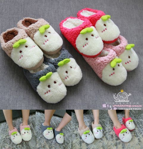 Pantoufles enfants en pour hiver - semelle caoutchouc naturel Ref 1036251