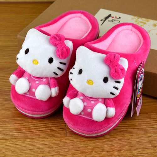 Pantoufles enfants en HELLOKITTY pour hiver - semelle caoutchouc Ref 1036262