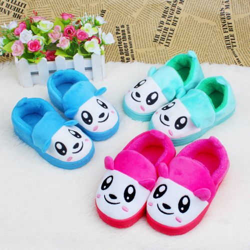 Pantoufles enfants en pour hiver - semelle caoutchouc Ref 1036275