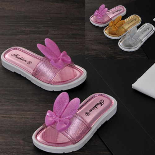 Pantoufles enfants en similicuir pour été - semelle caoutchouc antidérapant Ref 986192