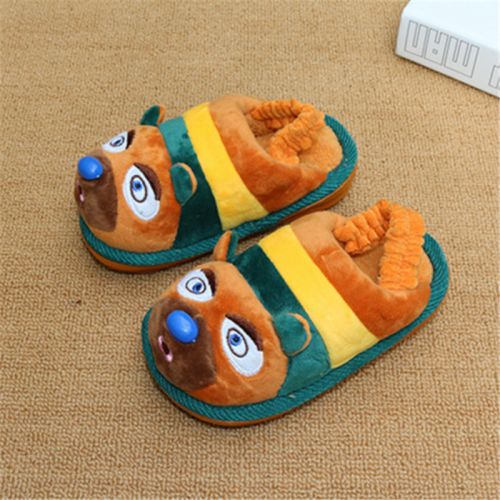 Pantoufles enfants en pour hiver - semelle caoutchouc Ref 986434