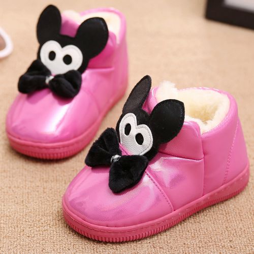 Pantoufles enfants en similicuir pour hiver - semelle caoutchouc antidérapant Ref 986457