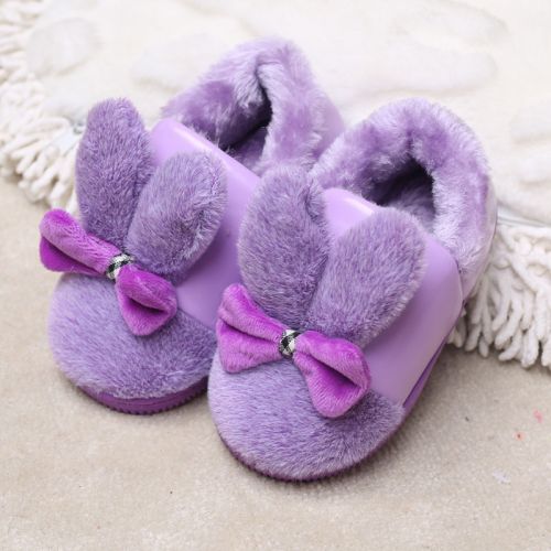 Pantoufles enfants en pour hiver - semelle caoutchouc naturel Ref 986540