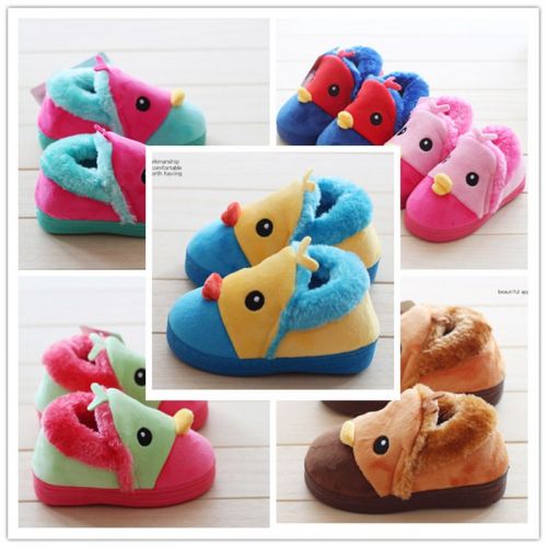 Pantoufles enfants en pour hiver - semelle caoutchouc Ref 986930