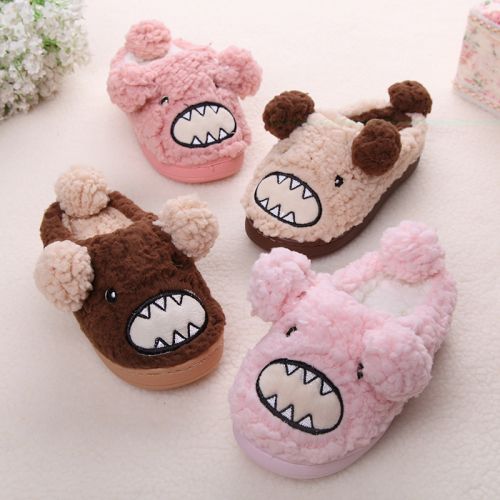 Pantoufles enfants en coton pour hiver - semelle plastique Ref 987079