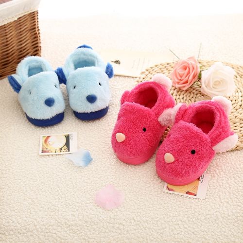 Pantoufles enfants en pour hiver - semelle caoutchouc Ref 987130