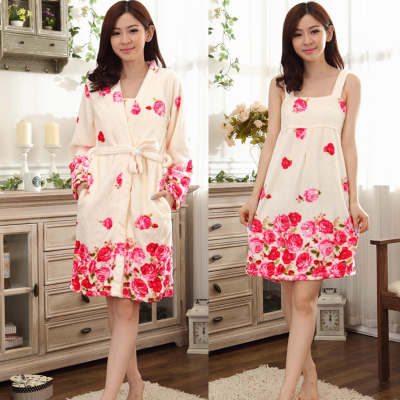  Peignoir jeunesse points rayures - Ref 593505