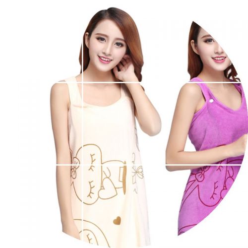 Peignoir jupe pourpre bain de côté noir - Ref 597550