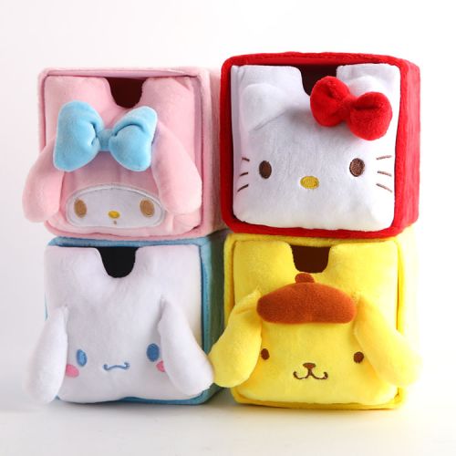 Peluche manga SANRIO hellokitty Boite de rangement en peluche Sanrio - Ref 2694153