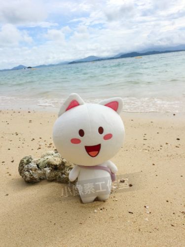 Peluche manga en coton peluche pp sprites Peach peu de bleu - Ref 2694986