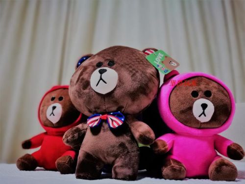 Peluche manga LINE FRIENDS AMIS EN LIGNE Ours brun - Ref 2695948