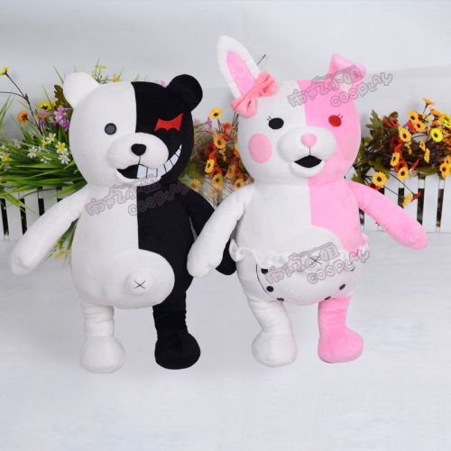 Peluche manga en peluche Sur le projectile casse Ours noir et blanc - Ref 2698124