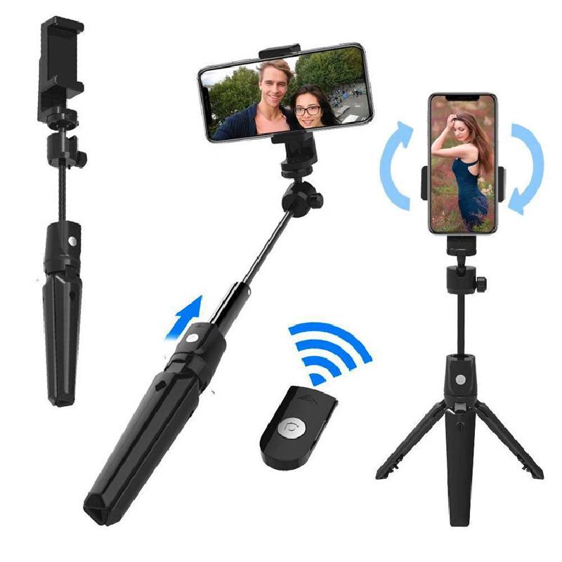 Perche alliage d'aluminium Bluetooth selfie portable multifonctionnel - Ref 3423573
